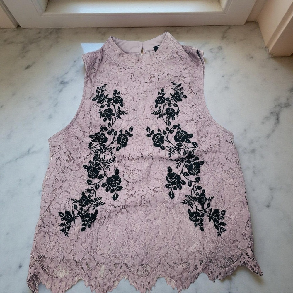Miss Chievous Floral Lace Sleeveless Top